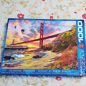 Eurographics 1,000 pc Puzzle Dominic Davison "Sunset at Baker Beach"